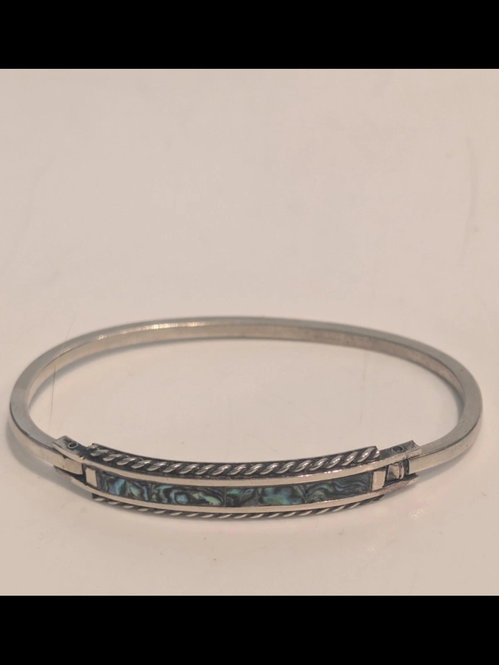 Mexico Vintage Abalone Shell Inlay Bracelet